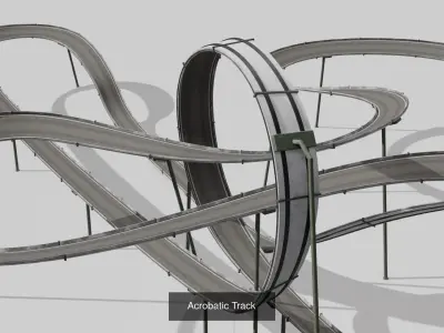 Acrobatic Tracks 3D model 3D Model Pack