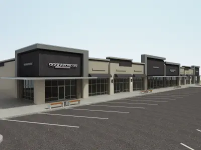 Retail Store Building 3D model