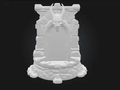 Dragons Red Portal  Gateway Blazing with Ancient Power 3D model