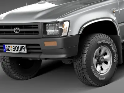 Toyota Hilux Pickup regular cab 1989-1997 3D model