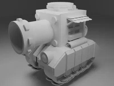 mini tanke estilo chibi Free 3D model