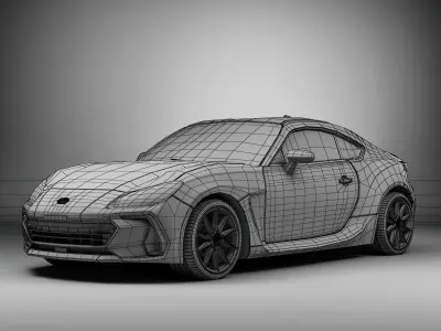 SUBARU BRZ 2022 Low-poly 3D model