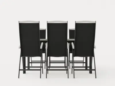 Monaco Food Group 220 280 6 Position Chairs Low-poly 3D model