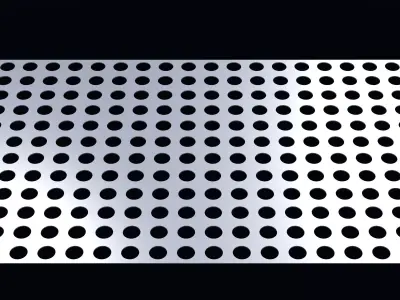 Perforated panel with 33 percent opening 25O69 3D model
