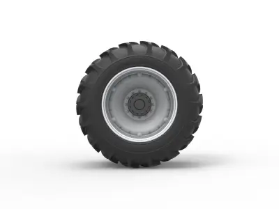 Double Wheel of Vintage Monster truck Scale 1 to 25 3D print model