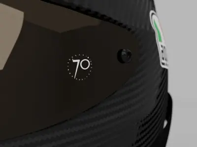 Helmet agv 70 anniversary Low-poly 3D model