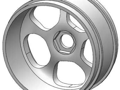 RC CAR RIM 1-8 - BORBET T Free 3D print model