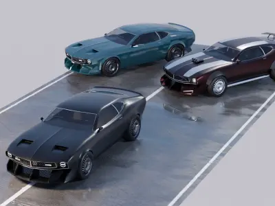 Eliminator V8 Low-poly 3D model