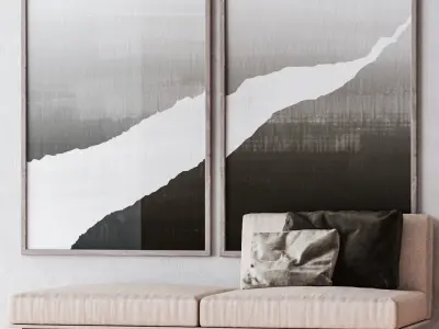Set of large wall paintings  507 3D model