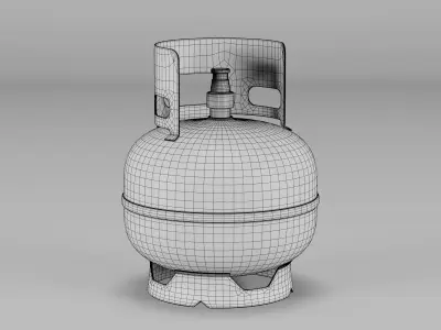 Indonesian LPG Cooking Gas Cylinders 3 Kg Low-poly 3D model