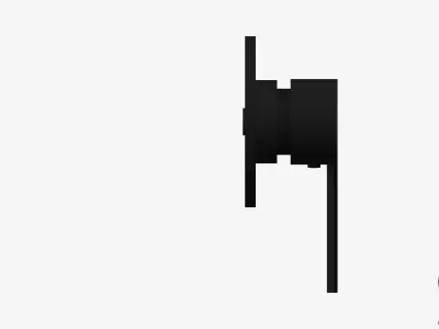 Wall Mixer Tap - Luxury - Sleek Oval Low-poly 3D model