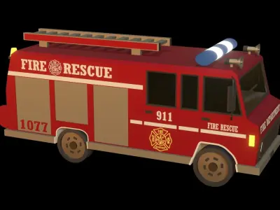 Cartoon cars 3D model