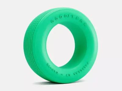 15x8 Goodyear Polyglas G60-15 Tire 3D print model