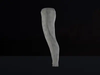 Black Jeans Low-poly 3D model