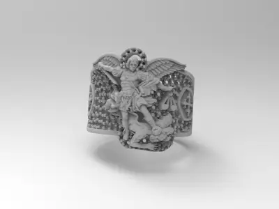 anillo san miguel arcangel  3D print model