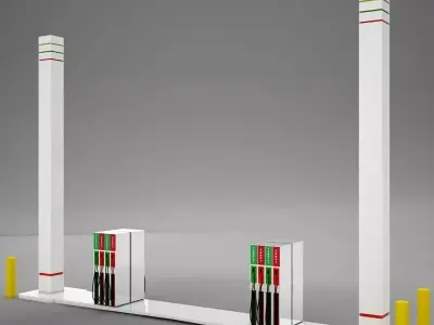 Pump01 plastic handle 3D model