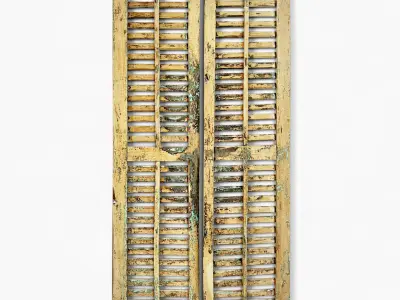 Antique Pair of Kira Shutter Doors 3D model