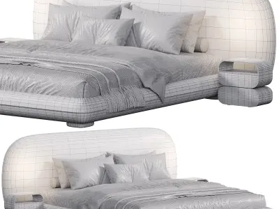 Bari bed by Como Casa 3D model