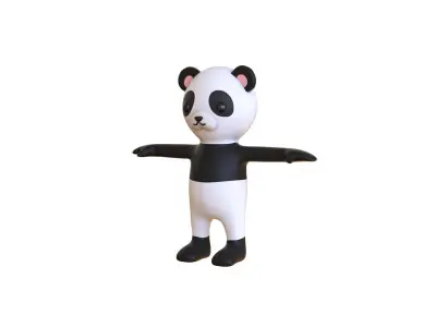 Low-Poly Panda 01 Low-poly 3D model