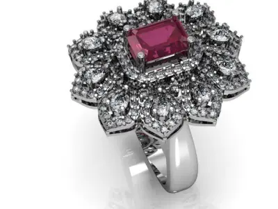 Diamond  Ring 3D print model