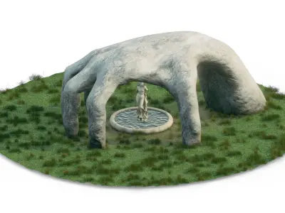 Temple Of Venus Low-poly 3D model