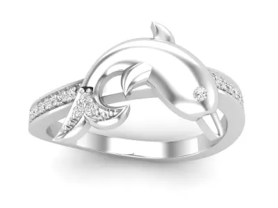 AV 645 Diamond Slender Dolphin Animal Fish 3D print model