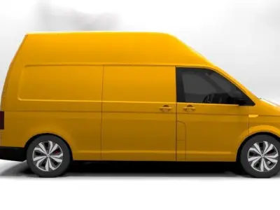 VW T6 TRANSPORTER HIGH Low-poly 3D model