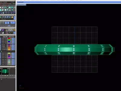 Luxury Modular Gold Bangle with Jewel Accents 3D print model