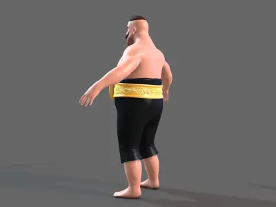 Wrestler Character Low-poly 3D model