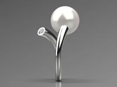 diamond pearl ring pr0057 3D print model