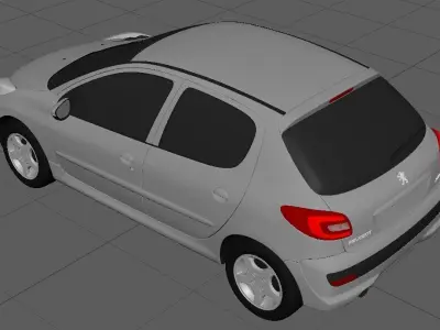 Peugeot 206 Plus or 207 compact or 207i 3D model