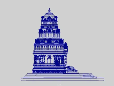 ganesha temple 3D model