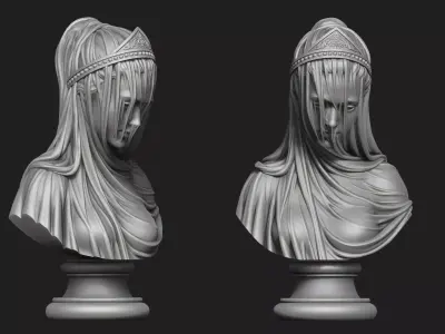Drapery Bust 3D print model