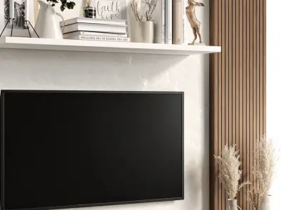 modern tv wall 22 3D model