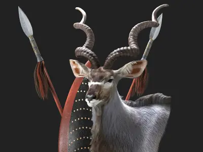 Kudu Trophy 3D model