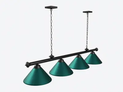 Billiard Hanging 4-light Fixture 3D model