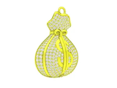 6982 Luxury Diamond Bag Dollar Women Pendant 3D print model