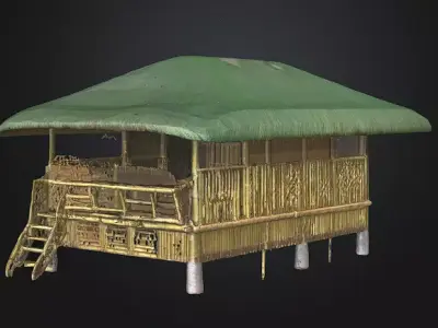BAHAY KUBO Low-poly 3D model