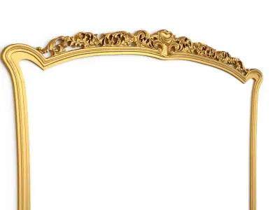 Classic Carved Bed 3D model 12 3D model