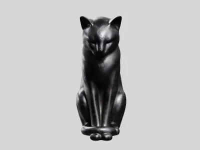 Cat Statuette 3D model