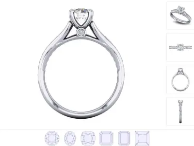 Women ring 3dm stl render detail 3D print model 13