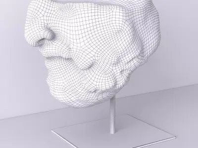 Roman Marble Head Fragment 3D model