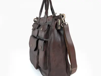 The Campomaggi Large Shopper Leather Bag 3D model