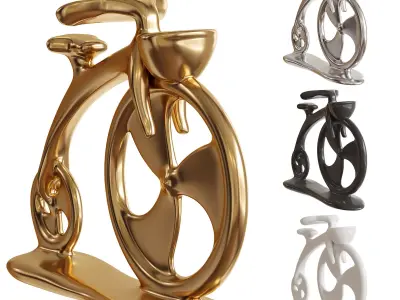Abstract Bike Sculpture 3D model