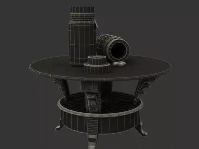 Chinese display stand   Low-poly 3D model