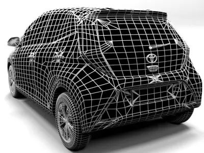 TOYOTA AYGO 5 DOOR Low-poly 3D model