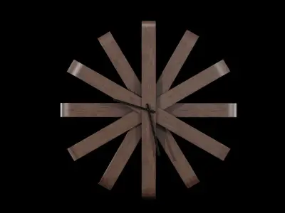 Umbra Ribbonwood Wall Clock wood walnut Low-poly 3D model