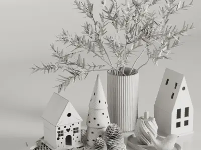 christmas Decoration Set1 3D model
