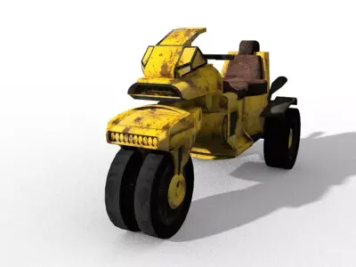 sci-fi atv motorcycle hq printable original design Low-poly 3D model