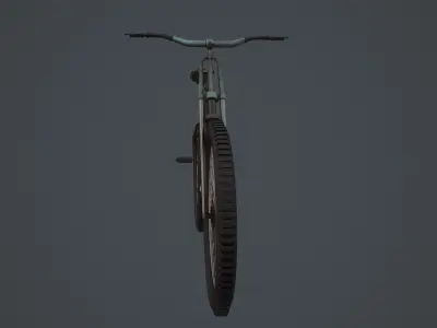 Retro Bicycle  Low-poly 3D model